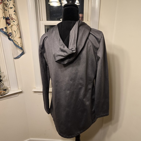 Bass‎ Pro Natural Reflections Size M Jacket Gray Rain Coat Zipper Pockets Hooded - Picture 9 of 9